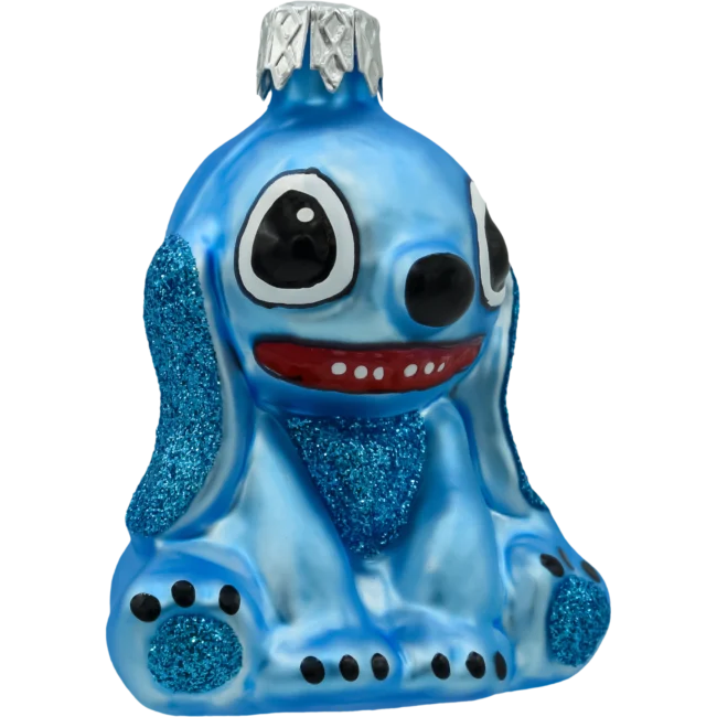 Szklana Bombka Choinkowa Stitch: błękitny bok