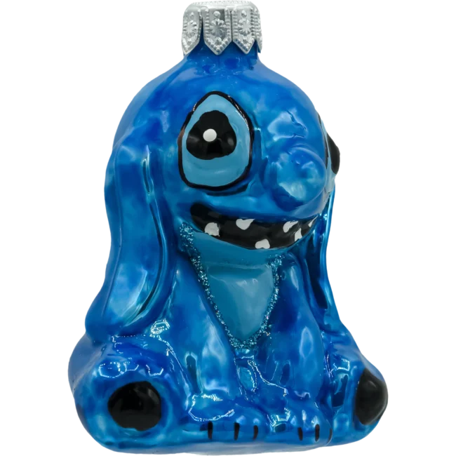 Szklana Bombka Choinkowa Stitch: niebieski bok