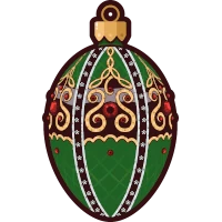 Ikonka Jajo Faberge Kolekcja IV Zielone