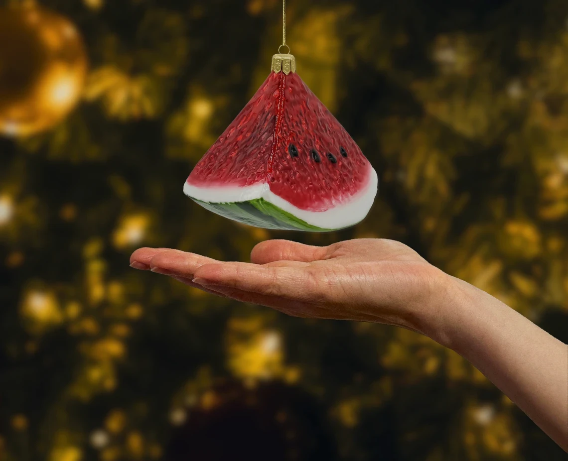 Bombka szklana figurka Arbuz realne zdjęcie