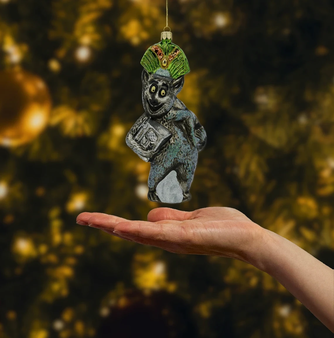 Bombka szklana figurka Król Julek realne zdjęcie