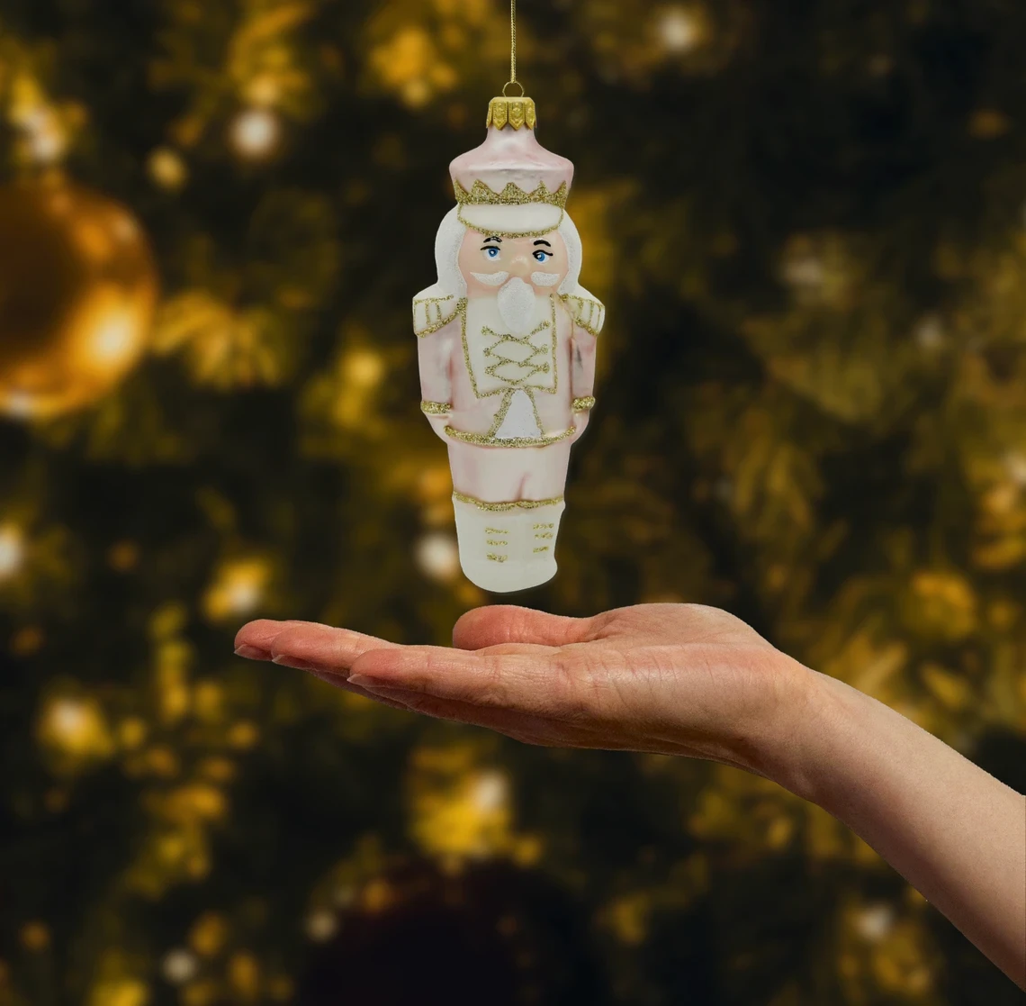 Bombka szklana figurka Magiczny Dziadek do Orzechów realne zdjęcie