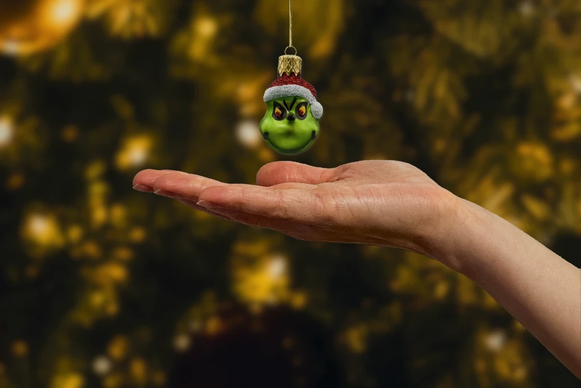 Bombka szklana figurka Mini Grinch realne zdjęcie