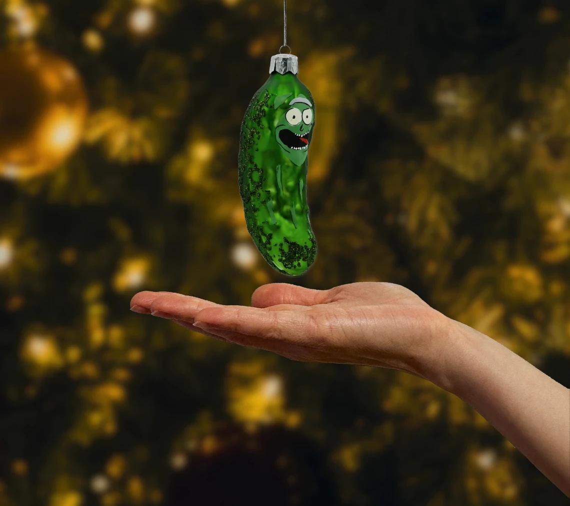 Bombka szklana figurka Ogórick realne zdjęcie