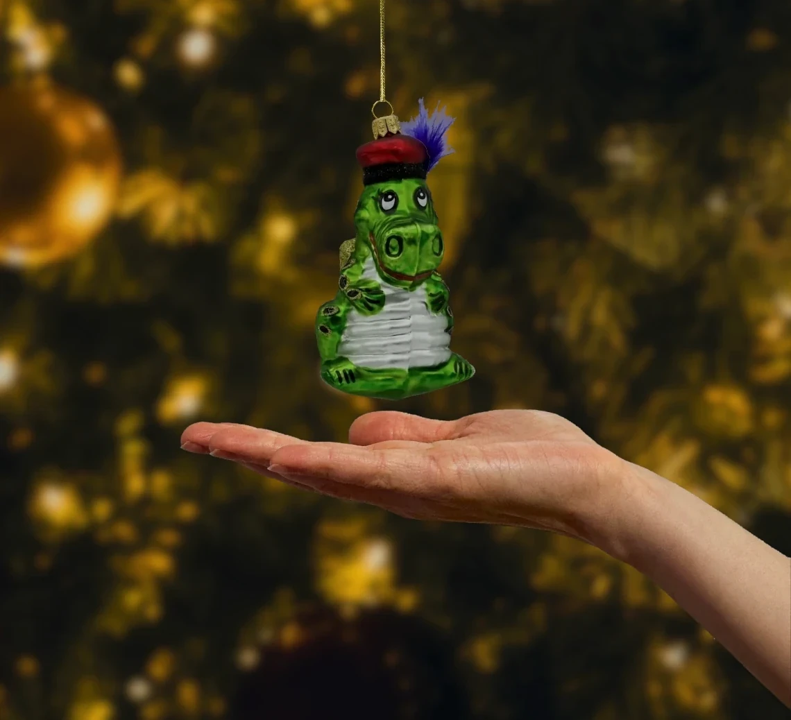 Bombka szklana figurka Smok Wawelski realne zdjęcie