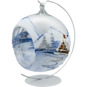 Bombka Lampion ze stojakiem: Zimowa Chatka