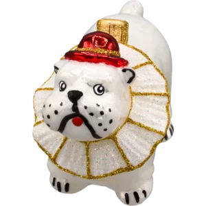 Szklana Bombka Choinkowa Figurka Pan Zegar: czerwony