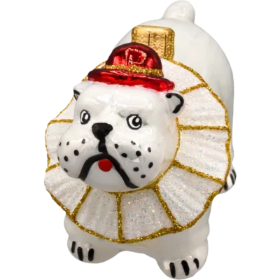 Szklana Bombka Choinkowa Figurka Pan Zegar: czerwony