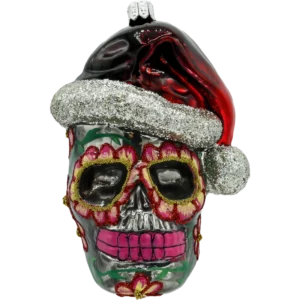 Szklana bombka choinkowa figurka Czaszka Meksykańska