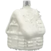 Szklana Bombka Choinkowa Figurka Domek w śniegu tył