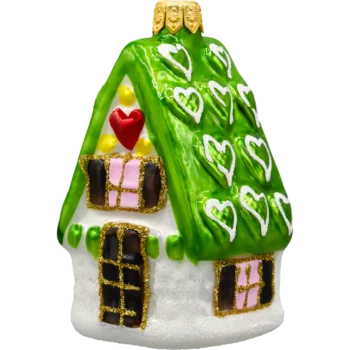 Domek z serduszkami: zielony