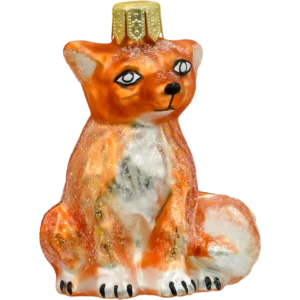 Szklana bombka choinkowa figurka Lisek