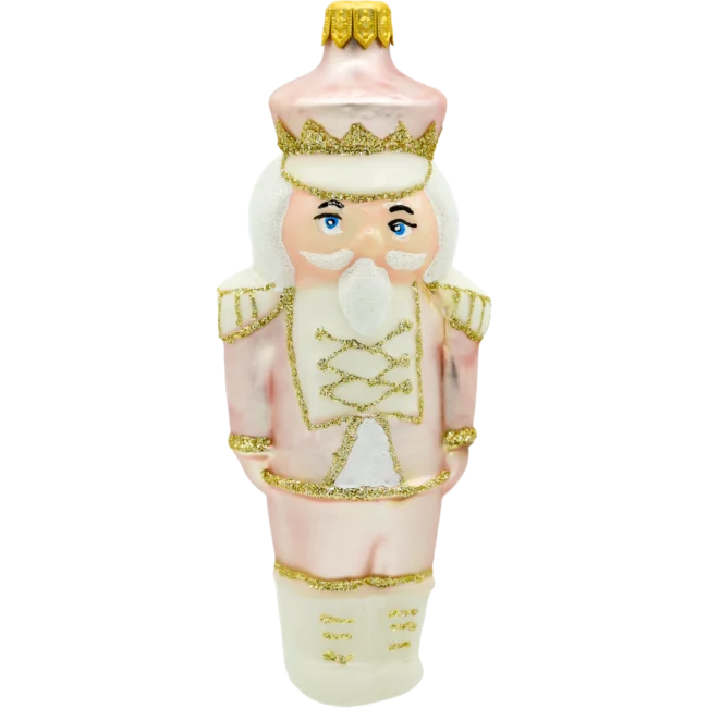Szklana bombka choinkowa figurka Magiczny Dziadek do Orzechów