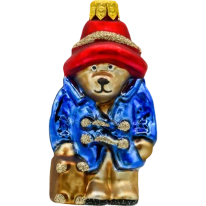 Szklana bombka choinkowa figurka Miś Padi