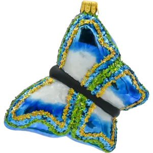 Szklana bombka choinkowa figurka Motyl tył