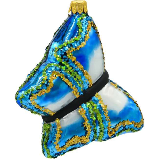 Szklana Bombka Choinkowa Figurka Motyl