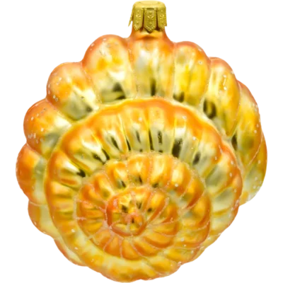 Szklana bombka choinkowa figurka Muszla spiralna