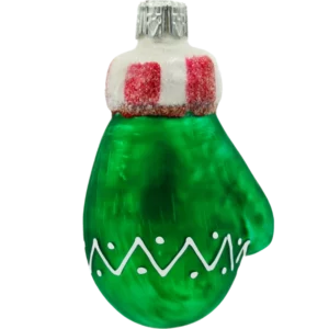 Szklana bombka choinkowa figurka Rękawiczka zimowa