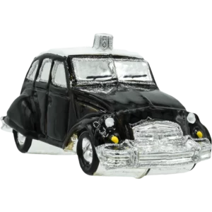 Szklana bombka choinkowa figurka Samochód Citroen 2CV: czarny