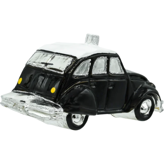 Szklana bombka choinkowa figurka Samochód Citroen 2CV: czarny tył