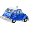 Szklana bombka choinkowa figurka Samochód Citroen: 2CV: niebieski tył