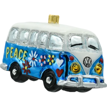 Samochód van hippie: niebieski