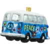 Szklana bombka choinkowa figurka Samochód van hippie: niebieski tył