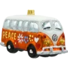 Szklana bombka choinkowa figurka Samochód van hippie: pomarańczowy bok