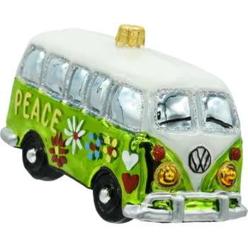 Samochód van hippie: zielony