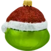 Szklana Bombka Choinkowa Figurka Uroczy Grinch w czapce mikołaja tył