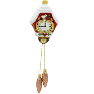 Szklana Bombka Choinkowa Figurka Zegar z kukułką