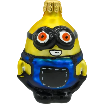 Szklana Bombka Choinkowa Figurka Żółty stworek mały