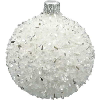 Szklana Bombka okrągła śnieżka: mała