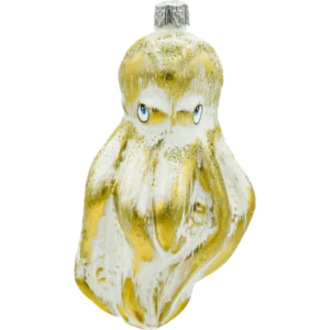 Szklana Bombka Choinkowa Figurka Ośmiornica z głębin: złota