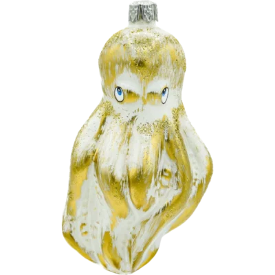 Szklana Bombka Choinkowa Figurka Ośmiornica z głębin: złota