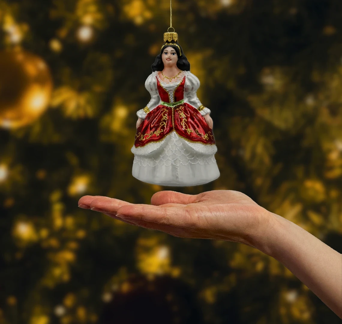 Bombka szklana figurka Królewna z bajki realne zdjęcie