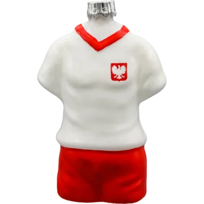 Szklana Bombka Choinkowa Figurka Forma ze szkła Koszulka Reprezentacji Polski