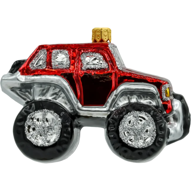Szklana Bombka Choinkowa Figurka Forma ze szkła Monster Truck profil