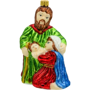 Szklana Bombka Choinkowa Figurka Forma ze szkła Święta Rodzina