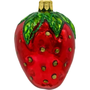 Szklana Bombka Choinkowa Figurka Forma ze szkła Truskawka