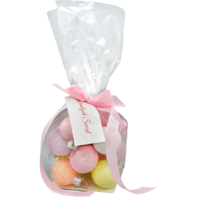 Szklana Bombka Choinkowa Figurka Forma ze szkła zestaw pastelowych bombek w woreczku