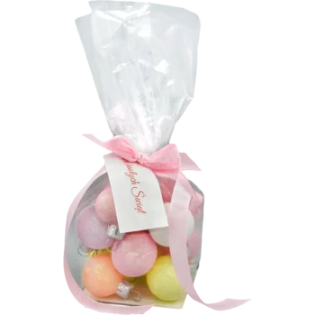 Zestaw pastelowych bombek w woreczku