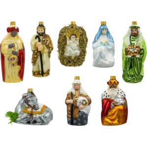 Szklany Zestaw Bożonarodzeniowa Szopka front