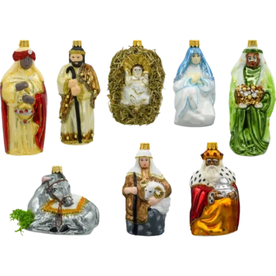 Szklany Zestaw Bożonarodzeniowa Szopka front