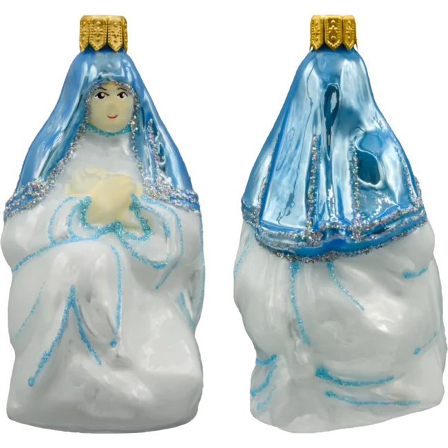 Szklana Bombka Choinkowa Szopka Bożonarodzeniowa zestaw Maryja