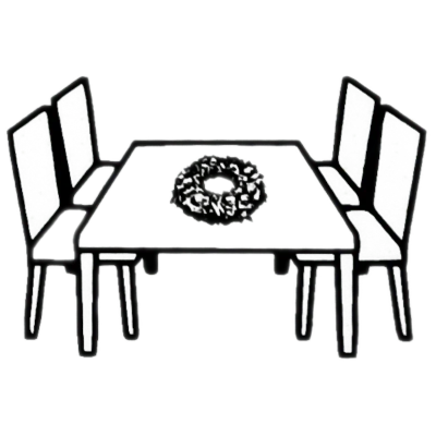 Wianek pasuje idealnie na stół