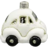 Szklana Bombka Choinkowa Figurka Forma ze szkła Auto garbus biały profil