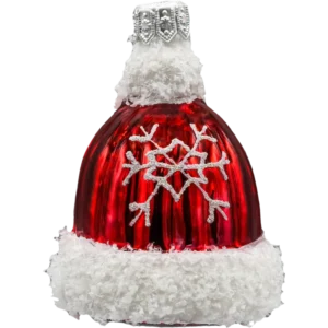 Szklana Bombka Choinkowa Figurka forma ze szkła Czapka zimowa z płatkiem śniegu