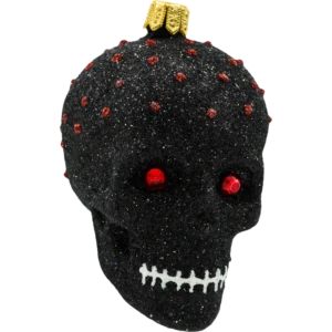 Bombka szklana Czaszka z rubinowymi oczami