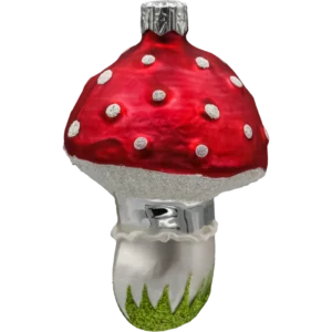 Szklana Bombka Choinkowa Muchomor czerwony